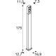 Eskina Frame 175 Pole Double lampa stojąca 27W 2400lm 3000K 4000K 95° antracytowa 1005440