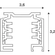 Eutrac szyna 3-fazowa natynkowa szyna wysokonapięciowa czarny 3m 145300