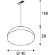 Forchini M lampa wisząca do szyny 1-fazowej TC-(D,H,T,Q)SE okrągła czarny złoty 143930