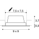 Frame Basic lampa wbudowywana LED 8,3W 600lm 3000K czarny matowy 112720