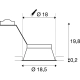 Horn-T lampa wbudowywana 1xGU10 PAR111 czarny 113170