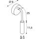 Karpo Goose kinkiet 5,8W 380lm 3000K 40° czarny 1006162