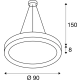 Medo Ring 90 lampa wisząca LED 56W 4900lm 3000K biała 133851