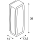 Meridian Box kinkiet E27 IP54 srebrnoszara 230044