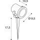 Nautilus Spike lampa wbijana w grunt GU10 IP55 stal nierdzewna 229740