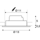 New Tria 110 Set lampa wbudowywana LED 14W 1010lm 2700K czarna 114220