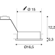 New Tria 150 lampa wbudowywana GU10 PAR111 czarna 113550