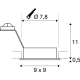 New Tria 1 lampa wbudowywana GU10 czarna 111720