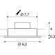 New Tria 1 Set lampa wbudowywana LED 8W 645lm 2700K czarna matowa 113870