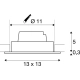 New Tria 1 Set lampa wbudowywana LED 15W 1100lm 3000K czarna 38° 114250