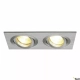 New Tria 2 lampa wbudowywana 2xGU10 szczotkowane aluminium 111362 SLV