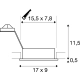 New Tria 2 lampa wbudowywana 2xGU10 szczotkowane aluminium 111362