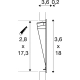 Notapo II kinkiet wbudowywany LED 6lm 3000K biały 1002980