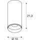 Numinos CL Dali L Ø10cm lampa sufitowa LED 28W 2440lm 2700K/3000K/4000K 24°/36°/60° czarna