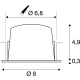 Numinos DL S Ø8cm lampa wbudowywana LED 8,6W 720lm 2700K/3000K/4000K 20°/40°/55° biała