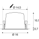 Numinos DL XL Ø16cm lampa wbudowywana LED 37,4W 3500lm 2700K/3000K/4000K 20°/40°/55° biała