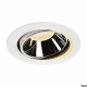 SLV Numinos Move DL XL Ø 19 cm lampa wbudowywana LED 37,4 W 3400 lm 2700K/3000K/4000K 20°/40°/55° biało-chromowa