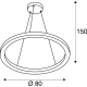 One 80 Dali lampa wisząca LED 32W 2140lm 3000K, 4000K czarna 1002911