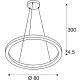 One 80 PD Dali Up Down lampa wisząca LED 34W 1270lm 3000K 4000K czarna 1004763