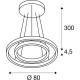 One Double PD Dali Up Down lampa wisząca LED 55W 2120lm 3000K 4000K czarna 1004767