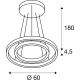 One Double PD Phase Up Down lampa wisząca LED 35W 127lm 2700K 3000K czarna 1004765