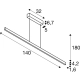 One Linear 140 Phase Up Down lampa wisząca 35W 1875lm 2700K 3000K mosiężna 1006190