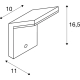 Ordi kinkiet LED 9W 740lm 3000K IP44 antracyt z czujnikiem 232915