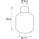 Ovalisk CL lampa sufitowa LED 7,9W 570lm 3000K 4000 K antracytowy 1004677