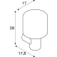 Ovalisk WL kinkiet LED 9,2W 630lm 3000K 4000K antracytowy 1004678