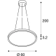 Panel 60 Dali lampa wisząca LED 43W 3350lm 4000K okrągła biała 1003045