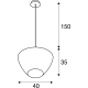 Pantilo Convex 40 lampa wisząca 1xE27 chrom 1003444