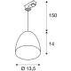 Para Cone 14 lampa wisząca do szyny 3-fazowej 1xGU10 czarny złoty 153140