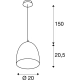 Para Cone 20 lampa wisząca E27 czarny złoty czarny złoty 133050