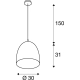 Para Cone 30 lampa wisząca E27 miedź szczotkowana miedź szczotkowana 133019