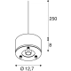 Para Dome E27 lampa wisząca czarna bez abażura 1005214