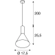 Phelia 175 E27 lampa wisząca czarny złoty 1002948