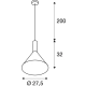 Phelia 275 E27 lampa wisząca czarna złota 1002949