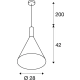 Phelia 280 E27 lampa wisząca czarny złoty 1002950