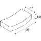 Plastra 102 Curve kinkiet QT-DE12 R7S biały gips 148012