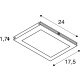 Plytta Rectangular lampa do systemu linkowego TENSEO LED 9,6W 750 lm 2700K biały 1002865