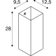 Quadrass kinkiet 1xE27 czarny 1003430