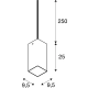 Quadrass lampa wisząca 1xE27 biała 1003432