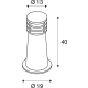 Rusty 40 lampa stojąca E27 IP55 zardzewiałe żelazo 229020