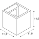 Solid Cube kinkiet G9 czarny piaskowiec 1000911