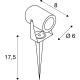 Spike lampa wbijana w grunt LED 6W 400lm 3000K 40° IP55 antracytowy 1002201