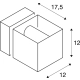 Square Turn kinkiet G9 IP44 srebrnoszary 1000335