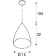 Tonga lampa wisząca E27 biała 133444