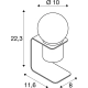 Tonila przenośna lampa akumulatorowa 1,6W 90lm 2700K czarna 1002583