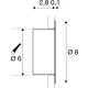 Woro kinkiet wbudowywany LED 1,2W 50lm 2700K biały 1002922