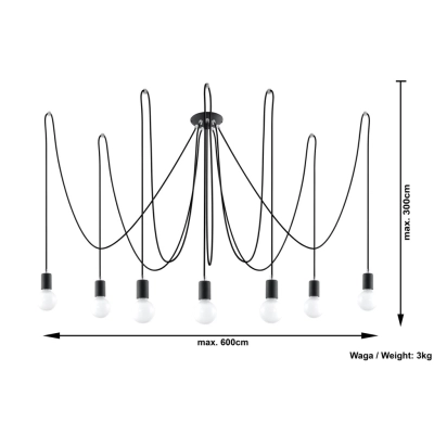 EDISON 7 lampa wisząca SL.0372 Sollux lighting